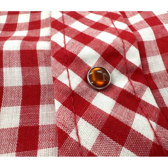 Vintage Sears Western Wear Cowboy Shirt Mens XL Red Rockabilly Pearl Snap Fringe - Picture 5 of 16